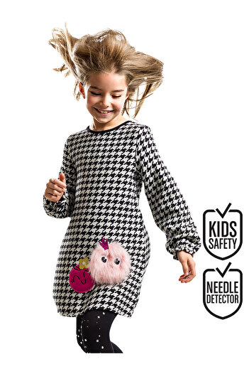 MSHB&G Dostum Zizi Mädchen-Webkleid mit langen Ärmeln