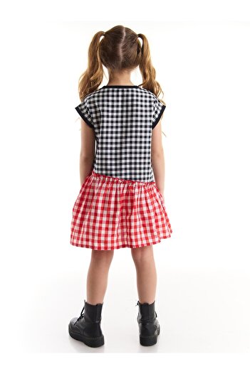 MSHB&G Red Black Power Woven Summer Dress for Girl - Gingham