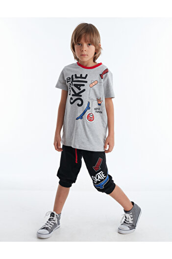 MSHB&G Born to Skate T-Shirt Capri-Shorts-Set für Jungen