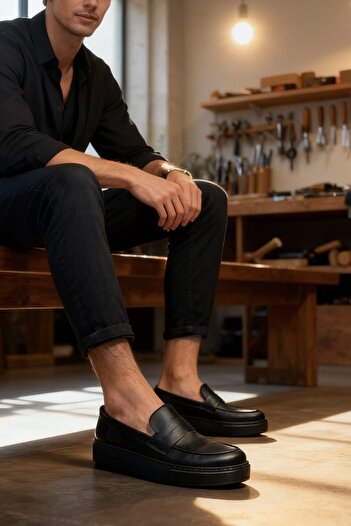 Knack Casual Classic Shoes 400 Black (Black Sole)