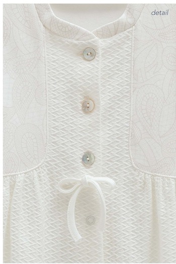 DIGERUI Tiny Lace Buttoned Jumpsuit Ecru