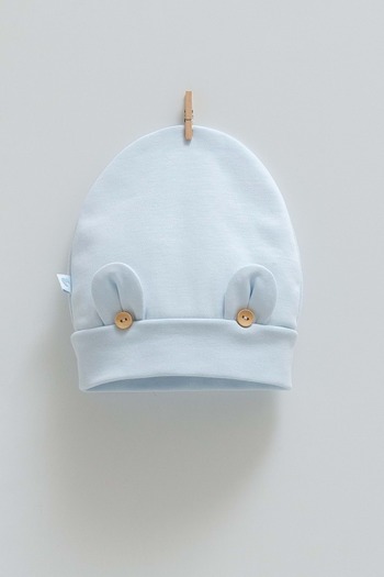 DIGERUI Cute Bear Detailled Beanie Blue