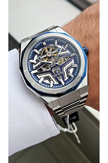 Raymond Rym-311656 Automatic Men's Watch - Steel Case and Strap - 2 Years Warranty Ss-Bl