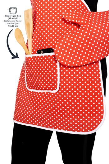 Morlay Kitchen Dowry Set of 4; Kitchen Apron, Oven Mitts and Pot Holder Set