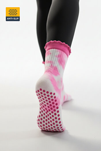 Dore Original Women's Tie-Dye Pattern Non-Slip Sole Yoga Sports New Season Pilates and Yoga Socks 1 Pair