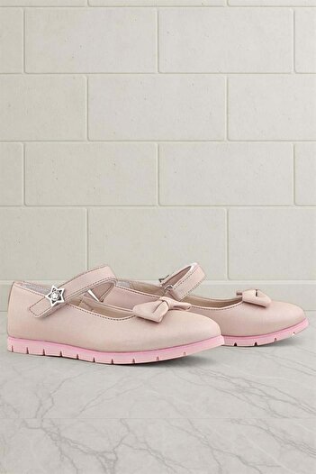 Rakerplus Powder Bow Velcro Star Girl's Ballerinas