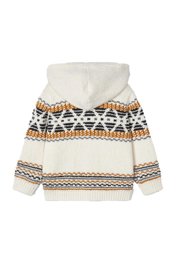 MAYORAL Mayoral zipped sweater, white