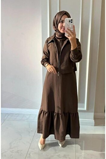 Puane Rstm Boutique Skirt with Ruffled Jacket Two-Piece Special and Stylish Perfect Elegant Dress for Both Special and Regular Occasions