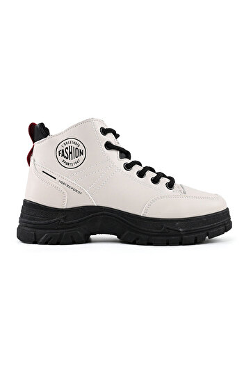 Tmall Women's boots, Made of -leather, GD1073, White with Black