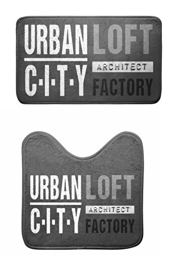 Douceur D'INTERIEUR Set of 2 "urban loft" printed rugs, Douceur d'interieur, 100% microfiber
