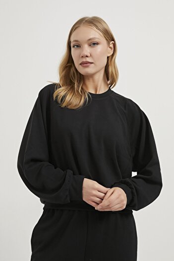 Arma Life Armalife 5435 Bis Collar Modal Textured Women's Sweatshirt