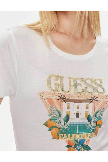 Guess Tricou Guess, alb