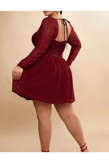 SHEIN Curve+ mini dress, red