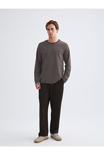 LC Waikiki Sparkling Choices from Shining Store |   Crew Neck Long Sleeve Striped Men's T-Shirt