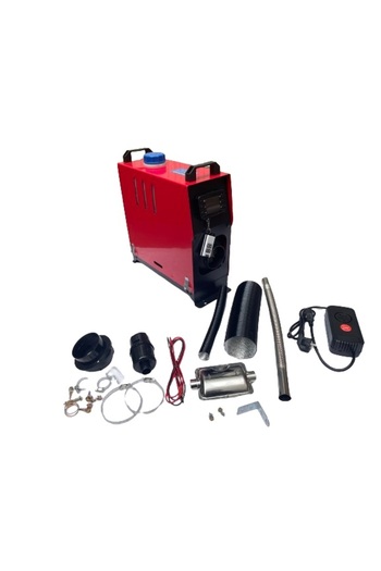 Campion Încălzitor portabil diesel Sirocou SMART, 8kW, 220V/12V/24V, cu telecomandă, negru/roșu