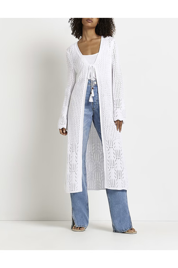 River Island long cardigan, white