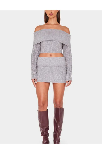 Pretty Little Thing PRETTYLITTLETHING mini skirt, grey