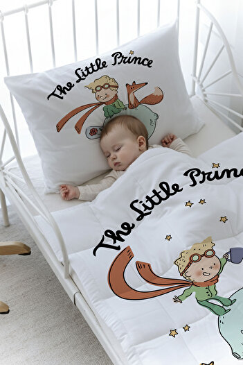 Tuğba Kuğu Organic Printed Baby (100X150) Quilt Set - Pure Baby Series - Little Prince