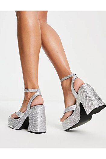 TopShop Topshop platform sandals, grey