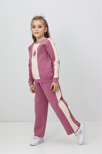 ENN CLOTHIGN CLUB Girl's Double Color Bottom and Top Tracksuit Set (Premium Series) 5-12 Years Old