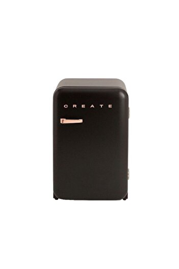 Create Retro mini fridge, CREATE, 107 liters, black/rose gold