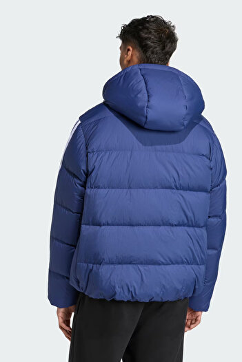 adidas Erkek Mavi Mont Essentials Climawarm 3-Stripes Puffer Down