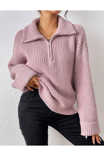 SHEIN Shein zipper sweater, lilac