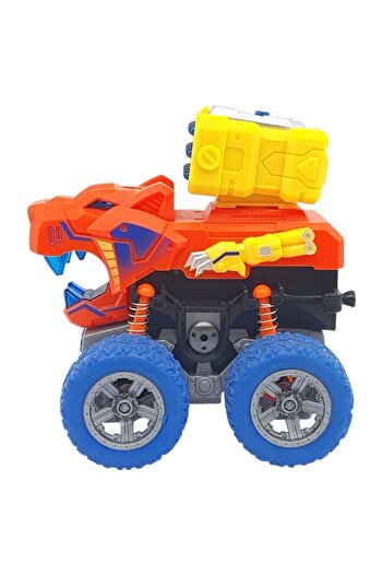 Vardem Friction Powered Dinosaur Vehicles - with Sound and Light - D500-19 - Orange