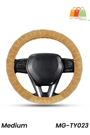 Generic Steering Wheel Cover for Round Wheels – Model MG-TY023 (Medium Size) beige