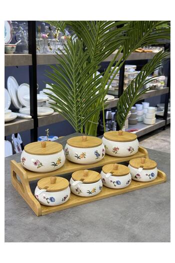 ACAR Leandra Luxury Porcelain 7-Piece Spice Set