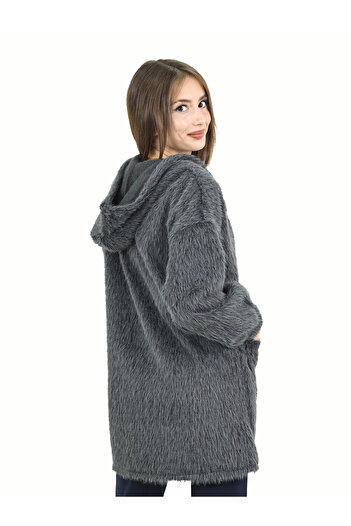 LyLGyM FASSION IS PASSION Women's Plush Hooded Zippered Jacket Cardigan