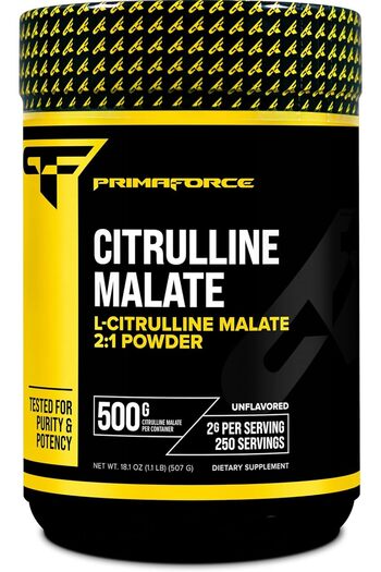 Primaforce L-Citrulline Malate Powder, Unflavored Pre Workout Supplement, 500 grams - Energy Support