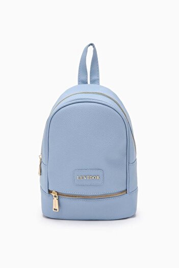 Levidor Blue Zipper Detailed Shoulder Bag