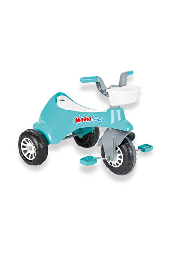 PİLSAN Tricicleta pentru copii Magic Turquoise cu spatiu de depozitare, de la 3 ani pana la 35 kg
