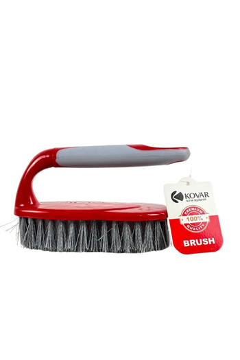 Kovar Durable Household Hand Scrubbing Brush With Ergonomic Handle- Red