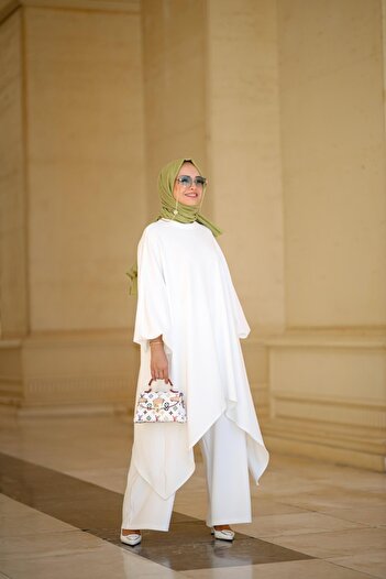 NS Moda Hijab Elena Set White Model-552