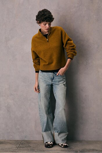 Stradivarius Knit jumper with zip