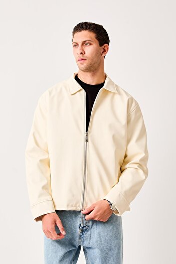 Rocqerx X-2011 Lined Zippered Leather Coat