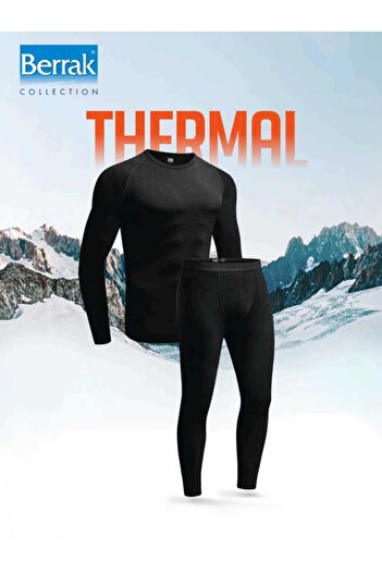 MYS GRUP TEKSTİL Men's Crew Neck Long Sleeve Top-Bottom Thermal Suit-Underwear / Berrak 760