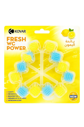 Kovar Lemon Scented Toilet Rim Block Cleaner In Square Shape For Clean And Refreshing Scent