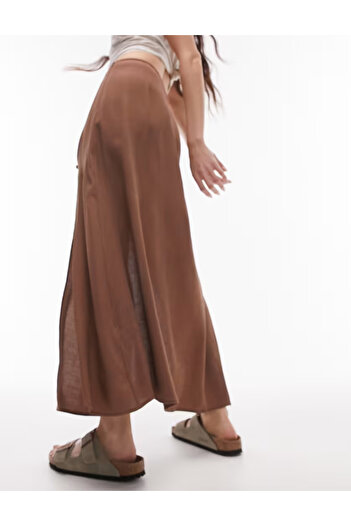 TopShop Topshop maxi skirt, brown