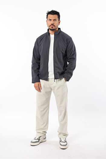 Rodrigo Men's Seasonal Lined Knitted Cotton Fabric Zippered Coat