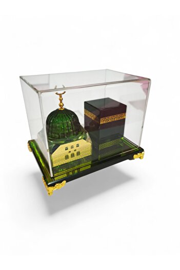 Generic Muslim Radwda Madinah and Kaaba Glass Model for Car Ornament Home or Office Table Decoration