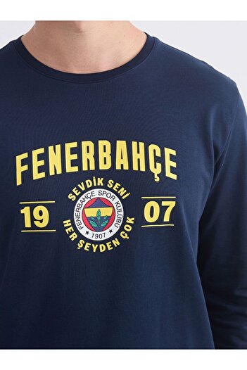 LC Waikiki Standart Kalıp Fenerbahçe Baskılı Erkek Pijama Takımı