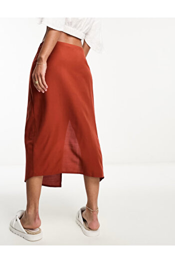 Threadbare Threadbare midi skirt, red