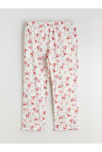 LC Waikiki Gömlek Yaka Yılbaşı Temalı Kadın Pijama Takımı