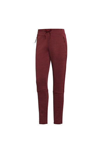 adidas Women's ZNE Performance Pants Red S - Climalite, Zip Pockets, Autumn-Winter Hiking Style