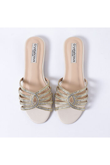 crystalicious Warm Women Rhinestone Flats Luxurious Comfort For All-Day Wear, Eco-Friendly