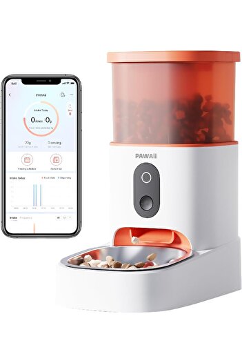 Fipka Pawaii Automatic Cat Feeders with App Control, 2.4G Wi-Fi Enabled Smart Pet Feeder for Cat and Dog,
