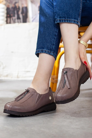 Adım Adım Mammamia Women's Genuine Leather Extra Comfortable Casual Shoes